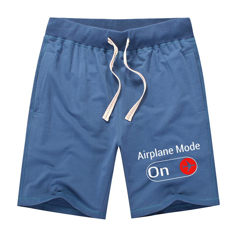 Airplane Mode On Designed Cotton Shorts