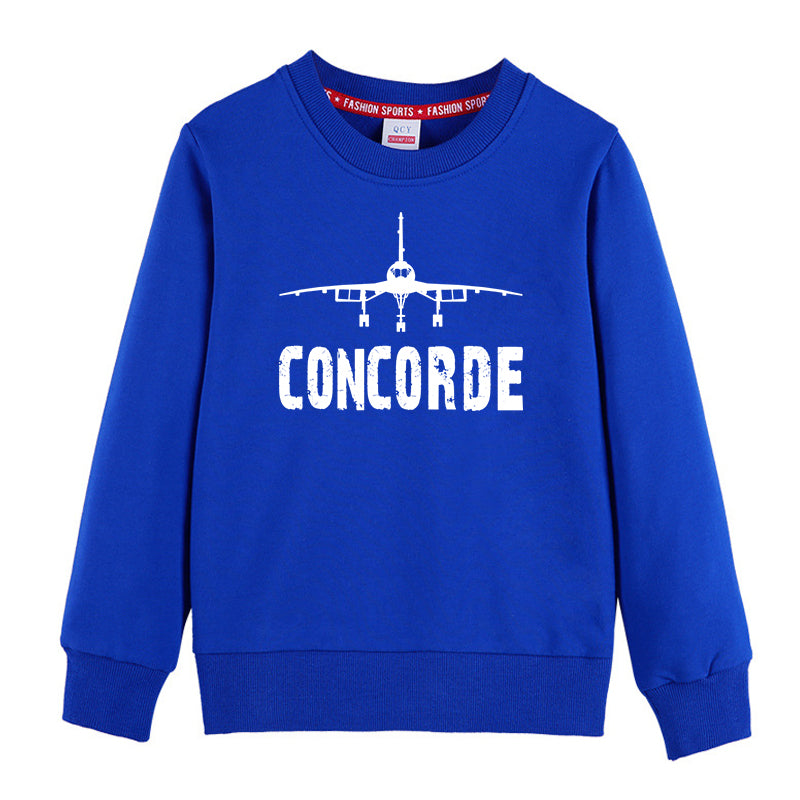 Concorde & Plane Designed "CHILDREN" Sweatshirts
