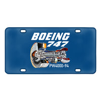 Thumbnail for Boeing 747 & PW4000-94 Engine Designed Metal (License) Plates