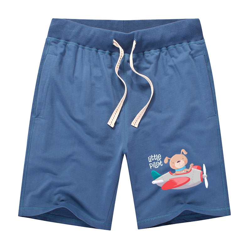 Little Pilot Designed Cotton Shorts