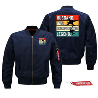 Thumbnail for Husband & Dad & Aircraft Mechanic & Legend Designed Pilot Jackets (Customizable)