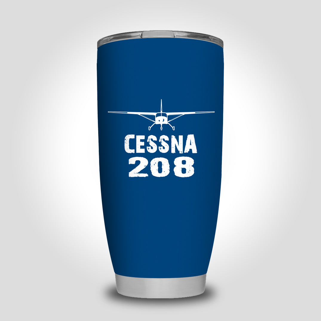Cessna 208 & Plane Designed Tumbler Travel Mugs