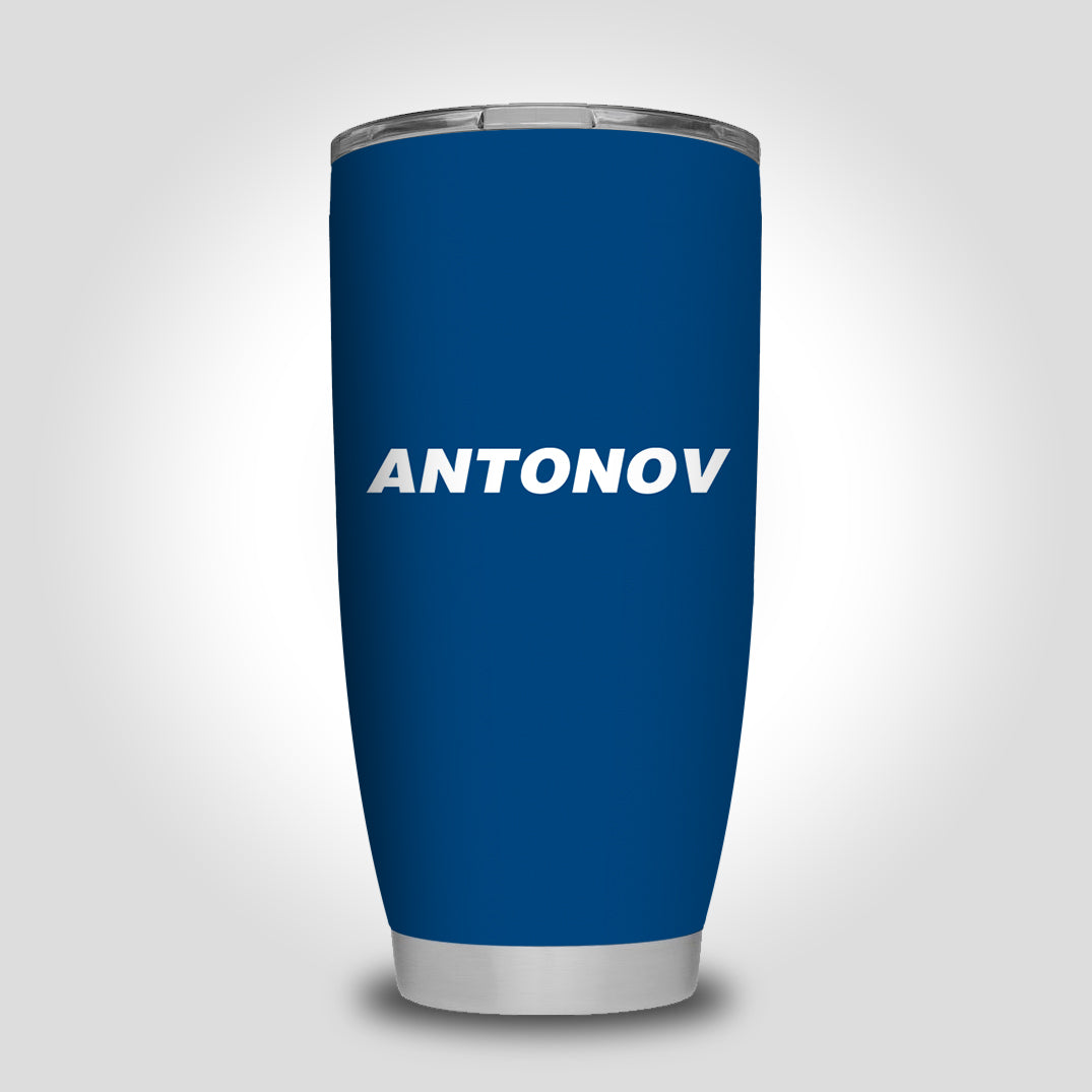 Antonov & Text Designed Tumbler Travel Mugs