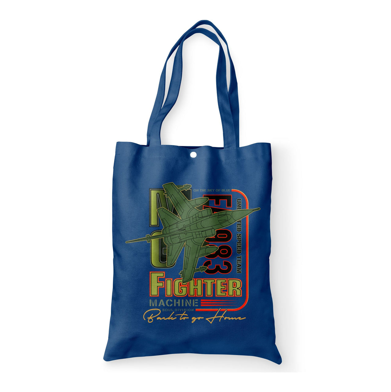 Fighter Machine Designed Tote Bags