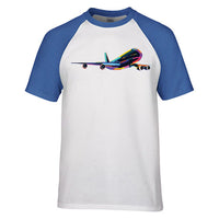 Thumbnail for Multicolor Airplane Designed Raglan T-Shirts