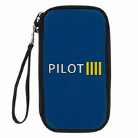 Thumbnail for Pilot & Stripes (4 Lines) Designed Travel Cases & Wallets