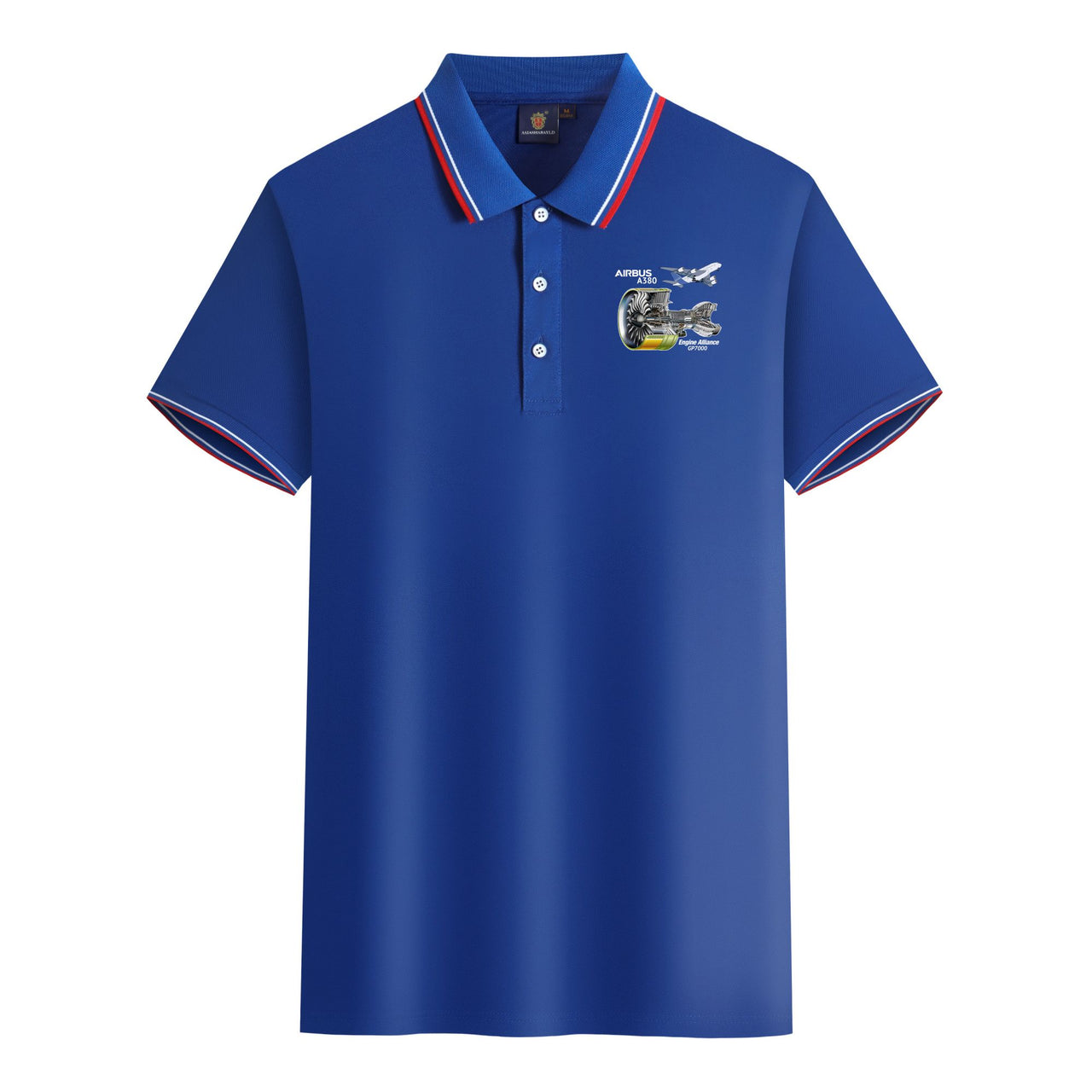 Airbus A380 & GP7000 Engine Designed Stylish Polo T-Shirts