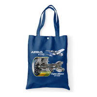 Thumbnail for Airbus A380 & GP7000 Engine Designed Tote Bags