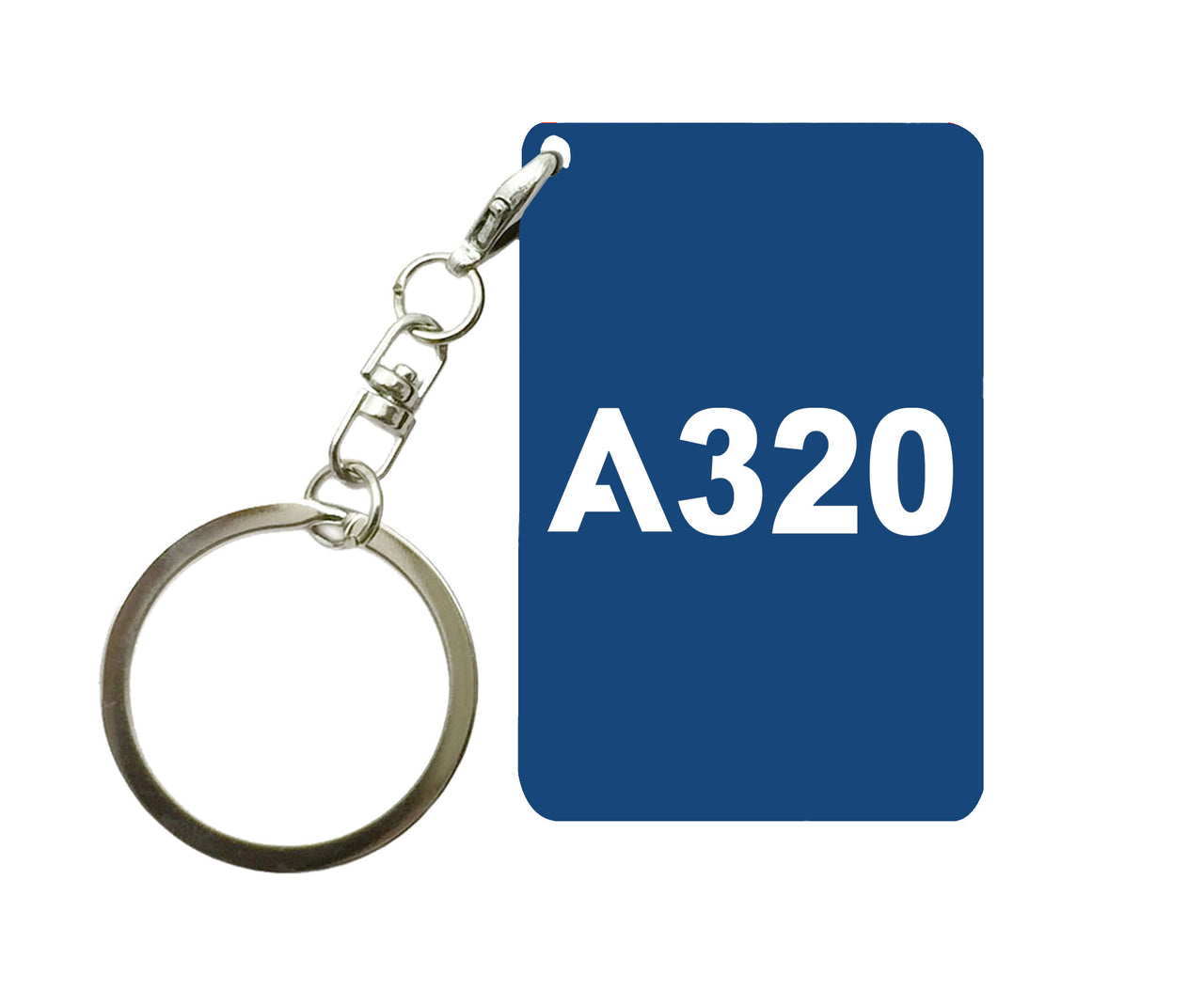 A320 Flat Text Designed Key Chains