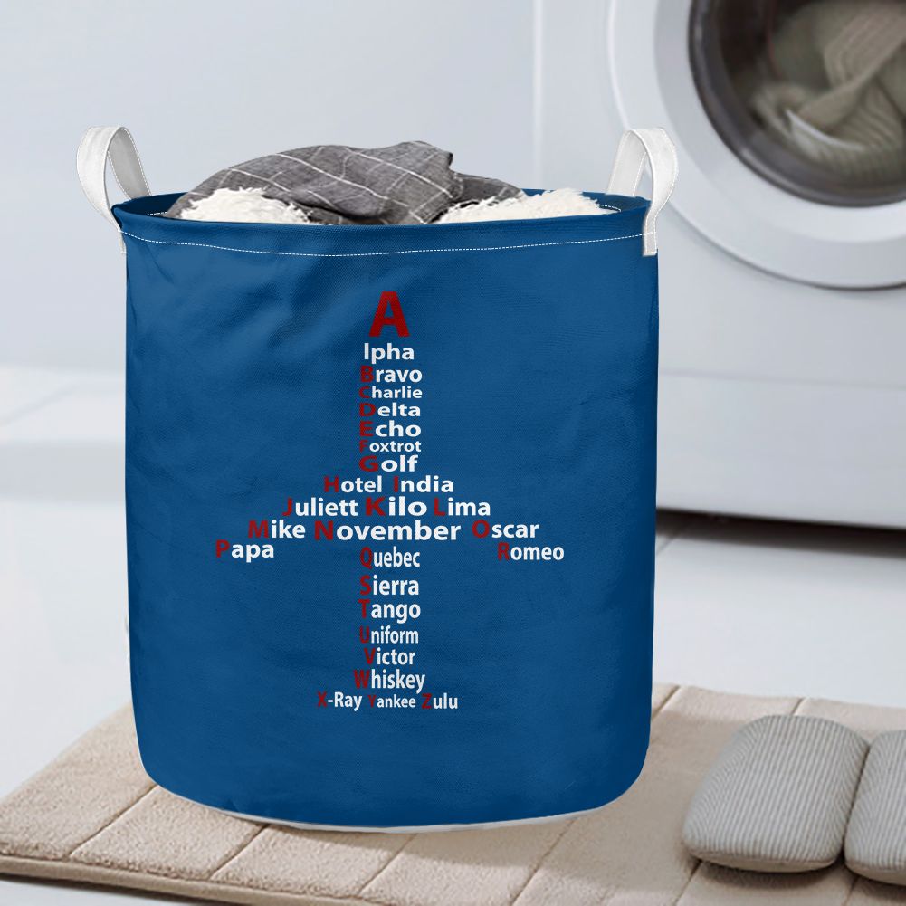 Airplane Shape Aviation Alphabet Designed Laundry Baskets