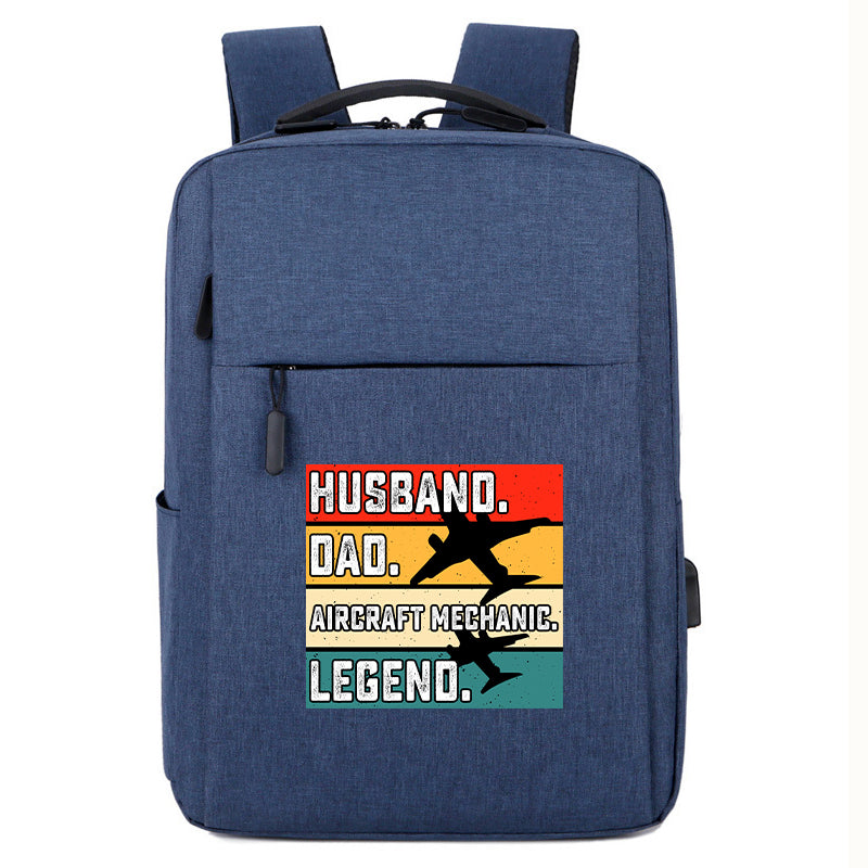 Husband & Dad & Aircraft Mechanic & Legend Designed Super Travel Bags