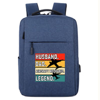 Thumbnail for Husband & Dad & Aircraft Mechanic & Legend Designed Super Travel Bags