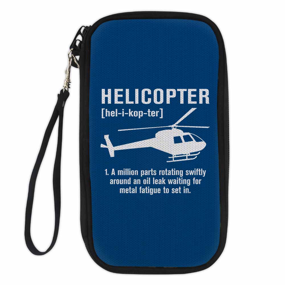 Helicopter [Noun] Designed Travel Cases & Wallets