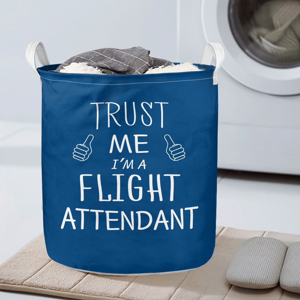Trust Me I'm a Flight Attendant Designed Laundry Baskets