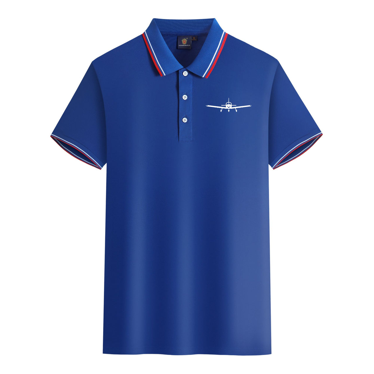Piper PA28 Silhouette Plane Designed Stylish Polo T-Shirts