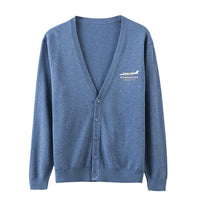 Thumbnail for The Bombardier Learjet 75 Designed Cardigan Sweaters
