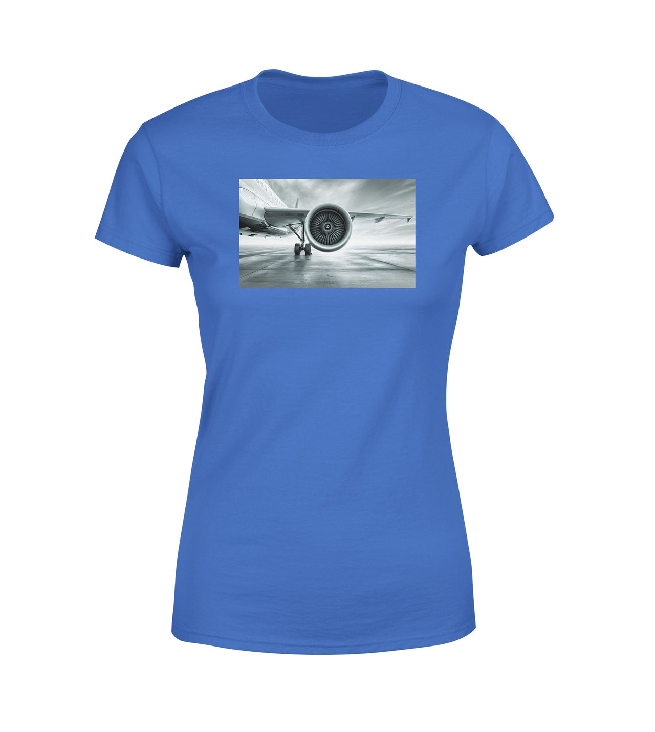 Super Cool Airliner Jet Engine Designed Women T-Shirts