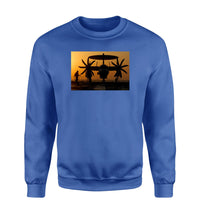 Thumbnail for Military Plane at Sunset Designed Sweatshirts