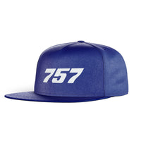 Thumbnail for 757 Flat Text Designed Snapback Caps & Hats