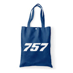 757 Flat Text Designed Tote Bags