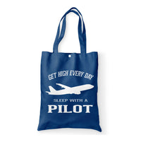 Thumbnail for Get High Every Day Sleep With A Pilot Designed Tote Bags