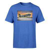 Thumbnail for Old Airplane Parked During Sunset Designed T-Shirts