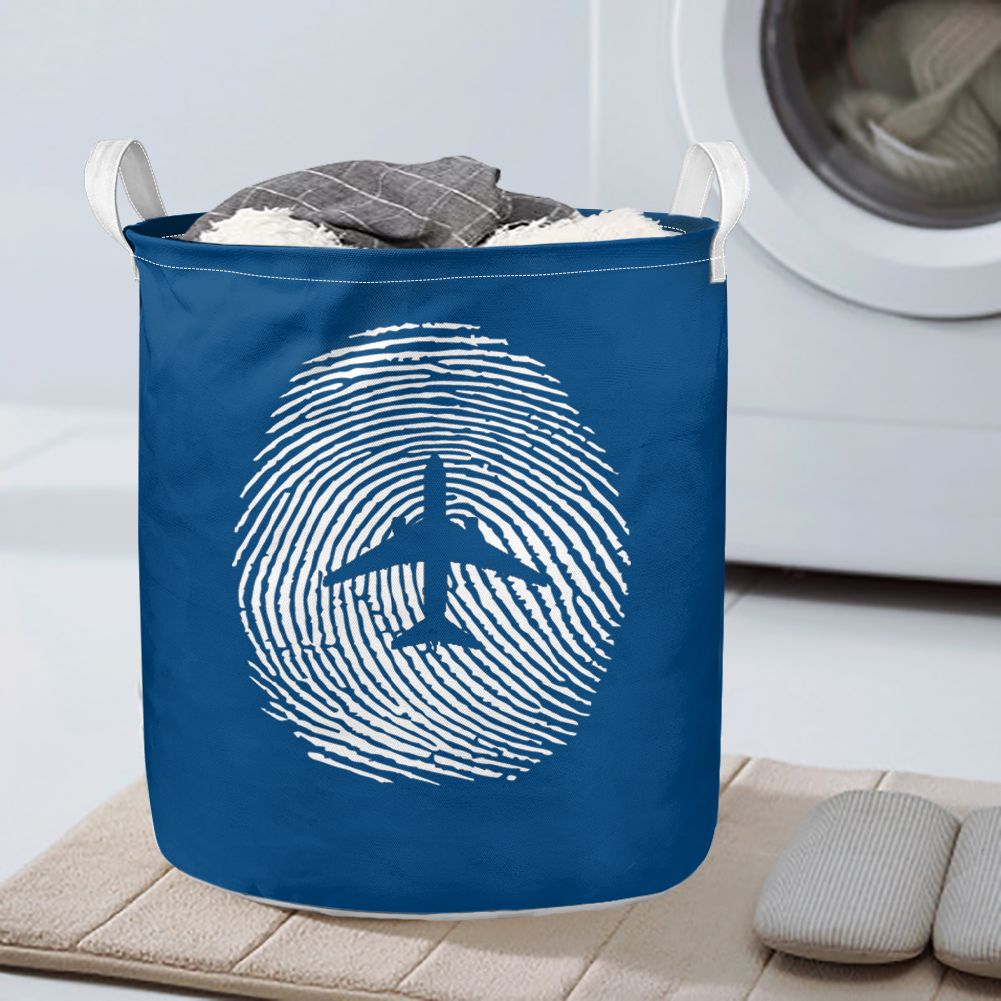 Aviation Finger Print Designed Laundry Baskets