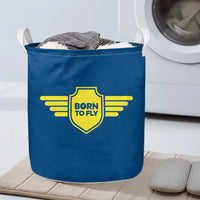 Thumbnail for Born To Fly & Badge Designed Laundry Baskets