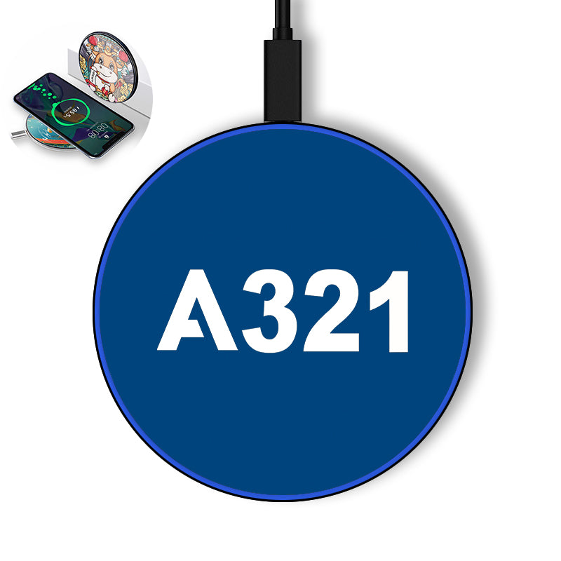 A321 Flat Text Designed Wireless Chargers