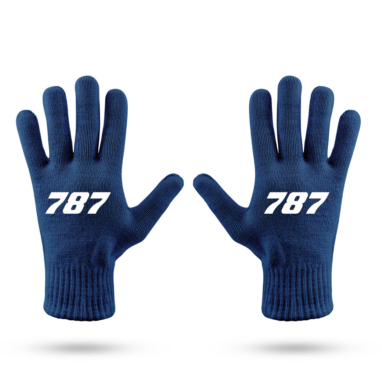 787 Flat Text Designed Gloves
