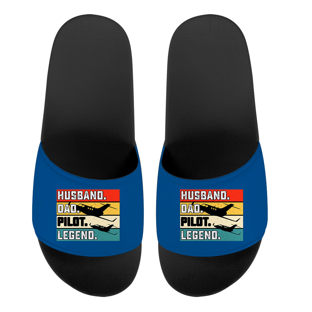Husband & Dad & Pilot & Legend Designed Sport Slippers