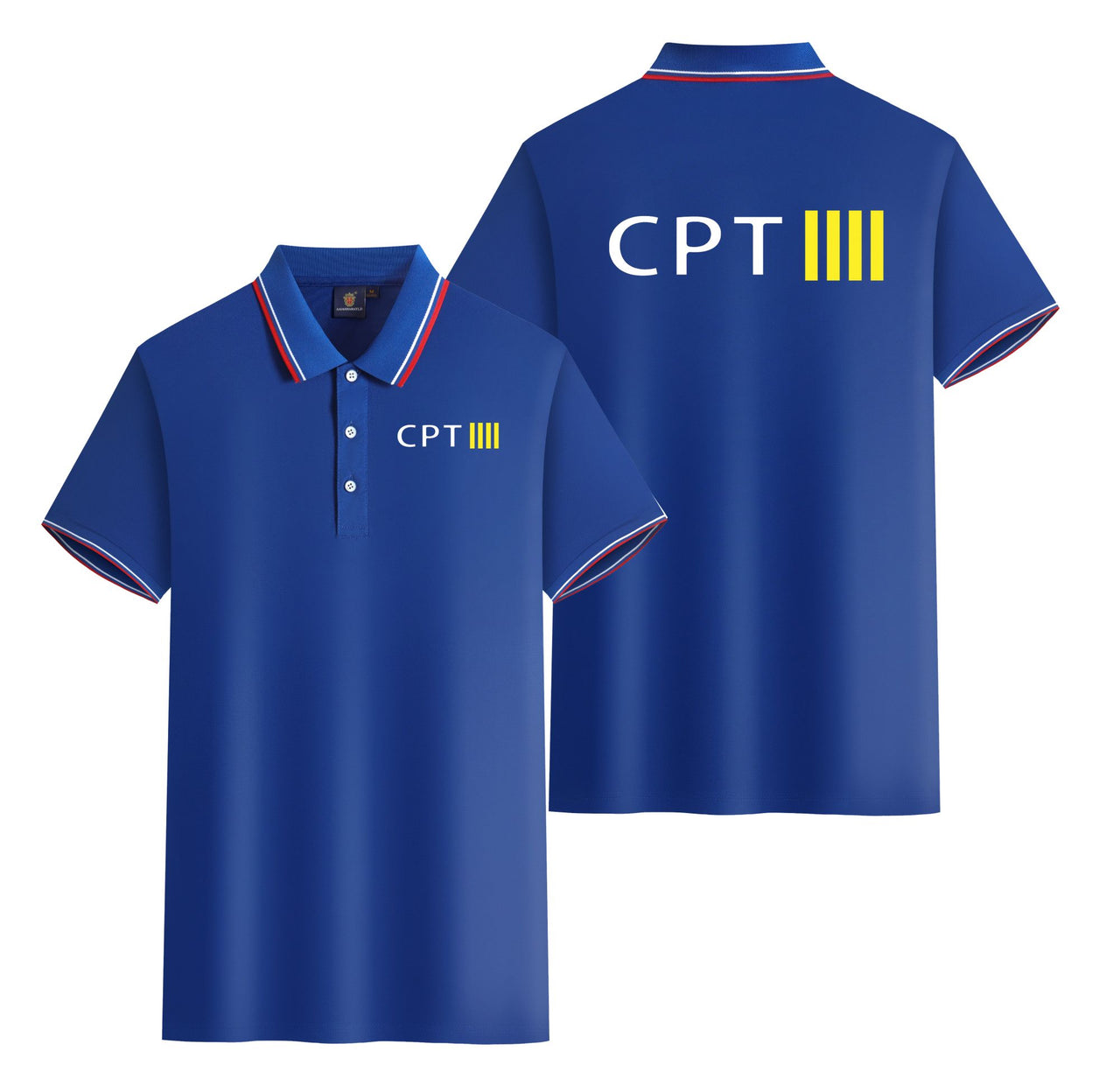 CPT & 4 Lines Designed Stylish Polo T-Shirts (Double-Side)