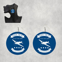 Thumbnail for The Sky is not the limit, It's my playground Designed Wooden Drop Earrings