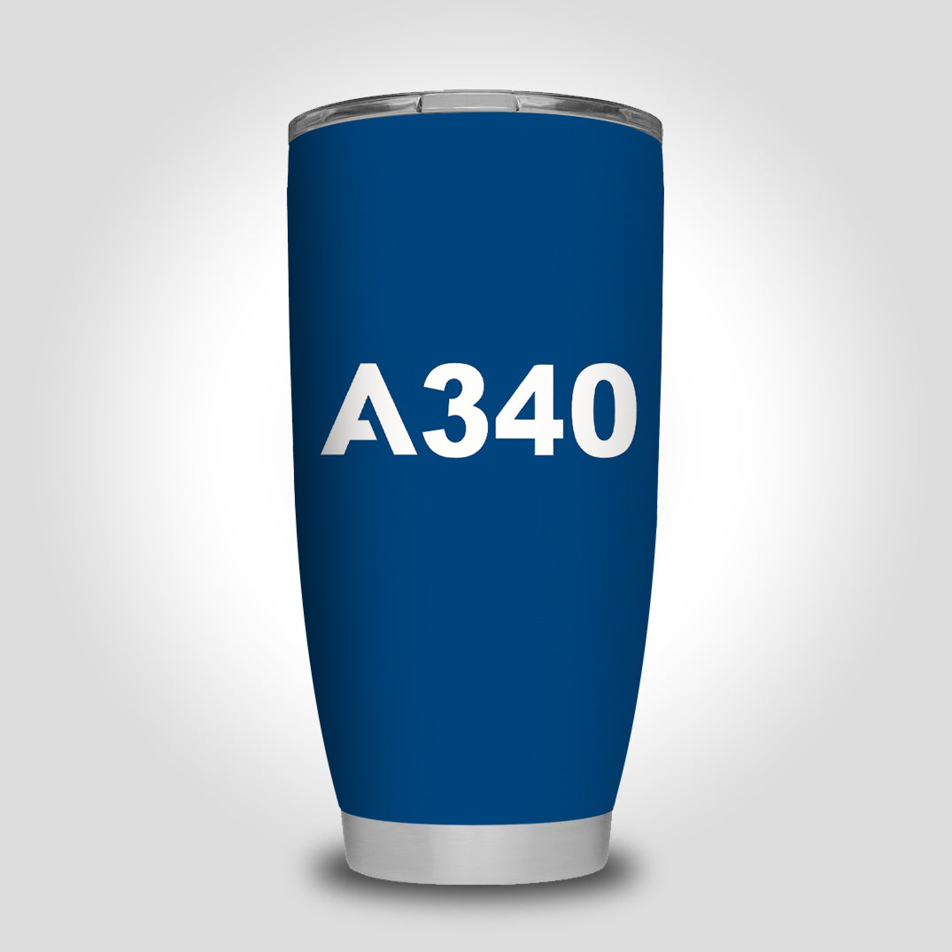 A340 Flat Text Designed Tumbler Travel Mugs