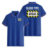 Thumbnail for Blood Type AVGAS Designed Stylish Polo T-Shirts (Double-Side)