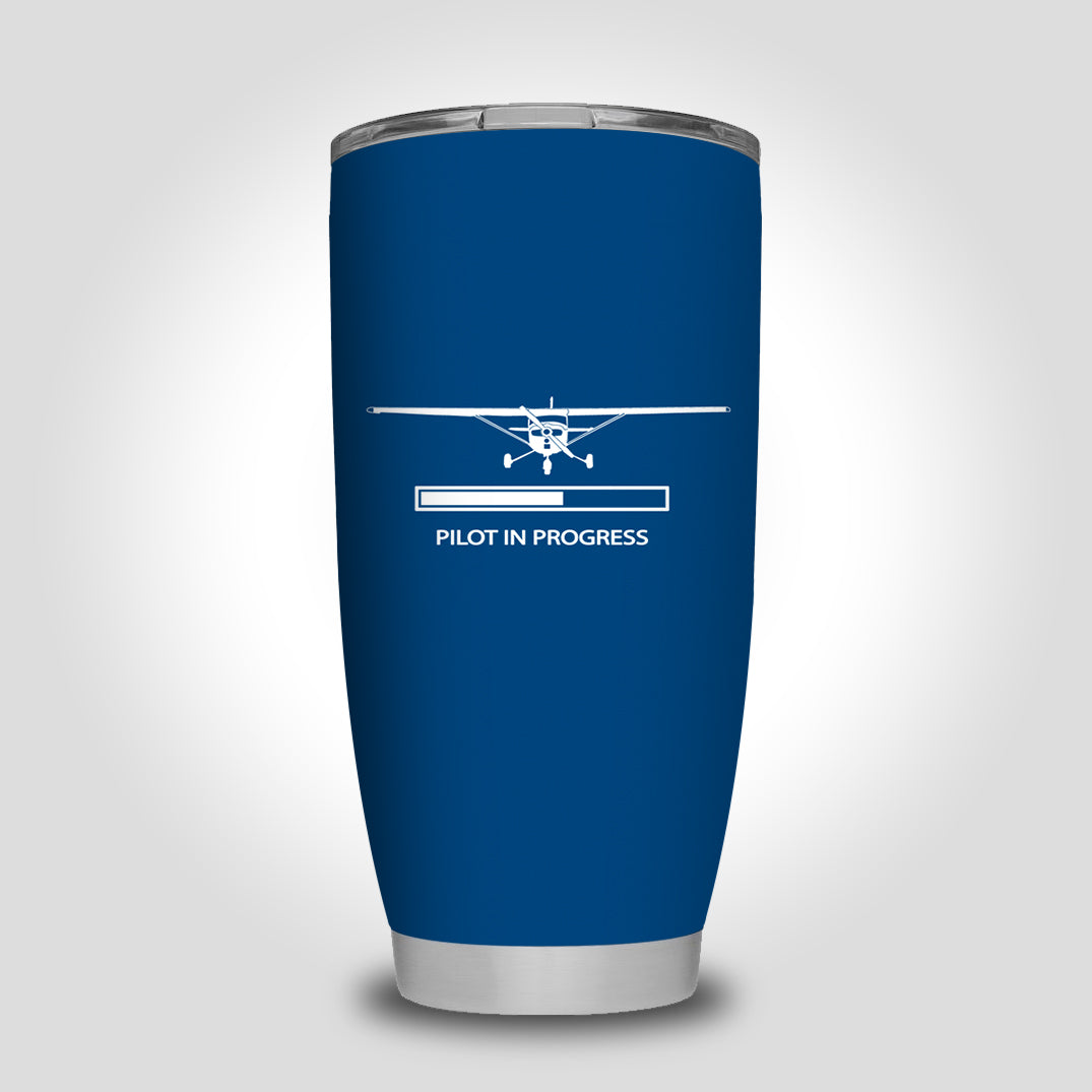 Pilot In Progress (Cessna) Designed Tumbler Travel Mugs