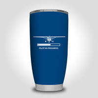 Thumbnail for Pilot In Progress (Cessna) Designed Tumbler Travel Mugs