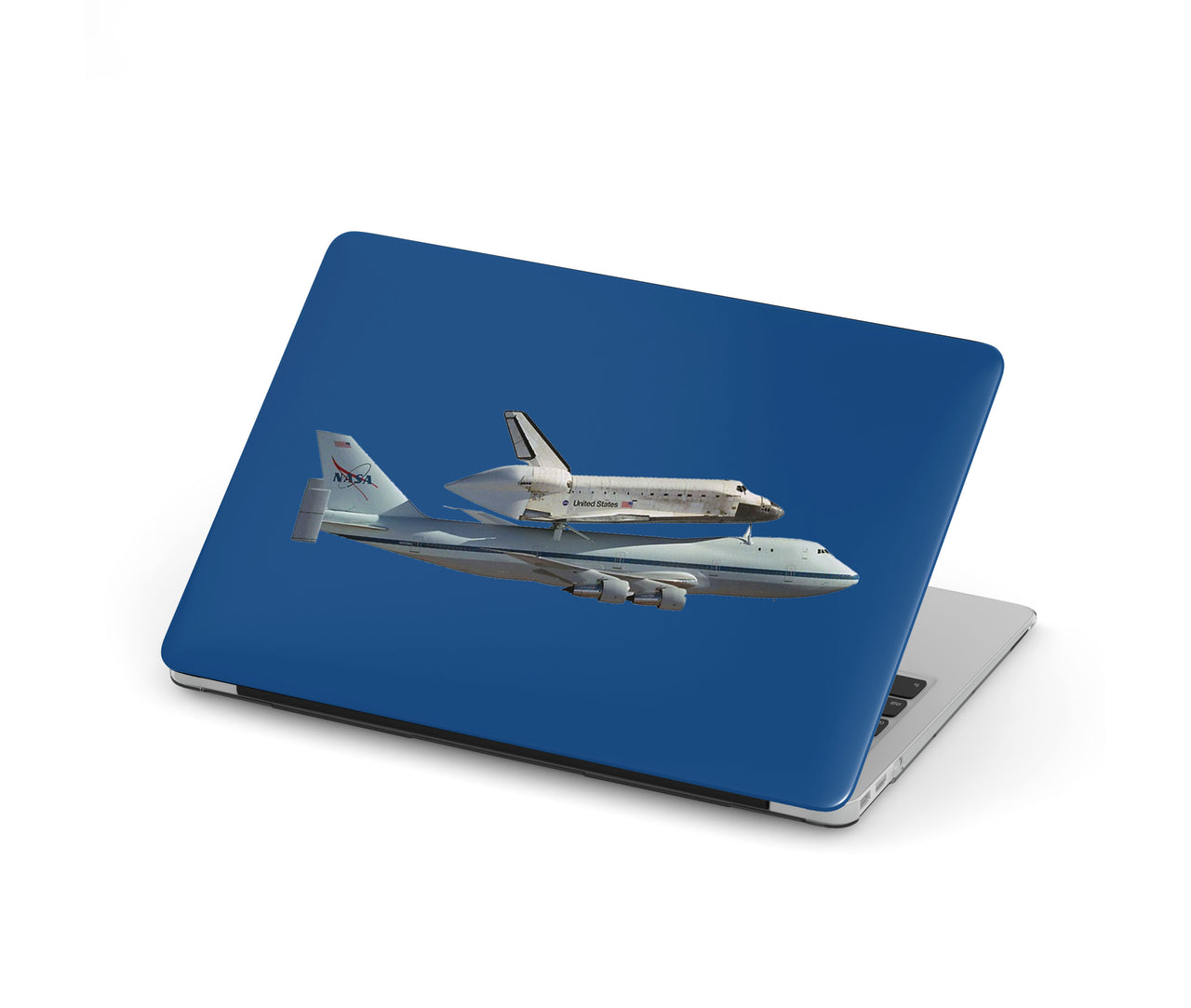 Space shuttle on 747 Designed Macbook Cases