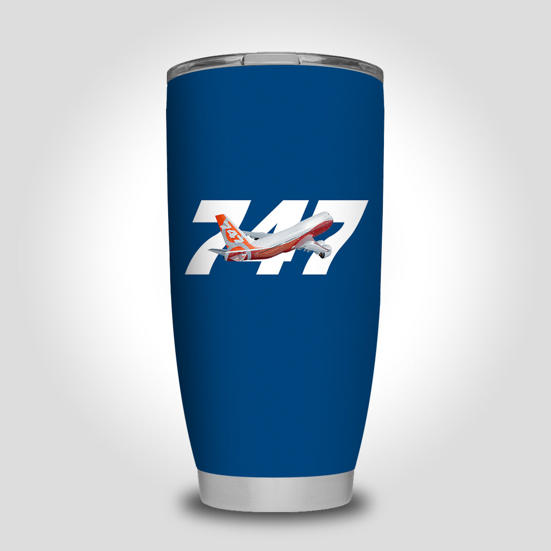 Super Boeing 747 Intercontinental Designed Tumbler Travel Mugs