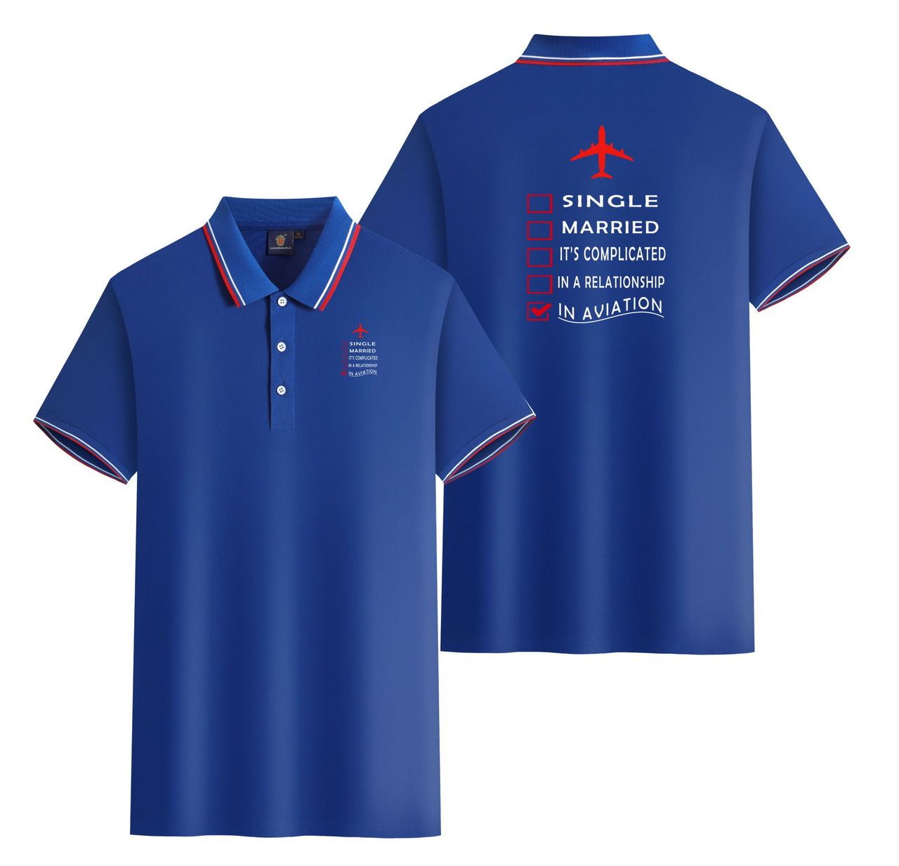 In Aviation Designed Stylish Polo T-Shirts (Double-Side)