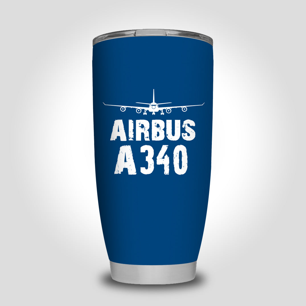 Airbus A340 & Plane Designed Tumbler Travel Mugs