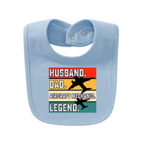 Thumbnail for Husband & Dad & Aircraft Mechanic & Legend Designed Baby Saliva & Feeding Towels