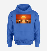 Thumbnail for Airbus A380 Towards Sunset Designed Hoodies