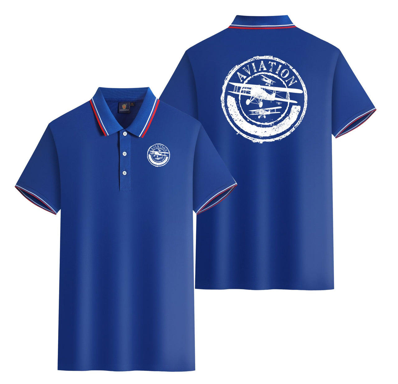 Aviation Lovers Designed Stylish Polo T-Shirts (Double-Side)