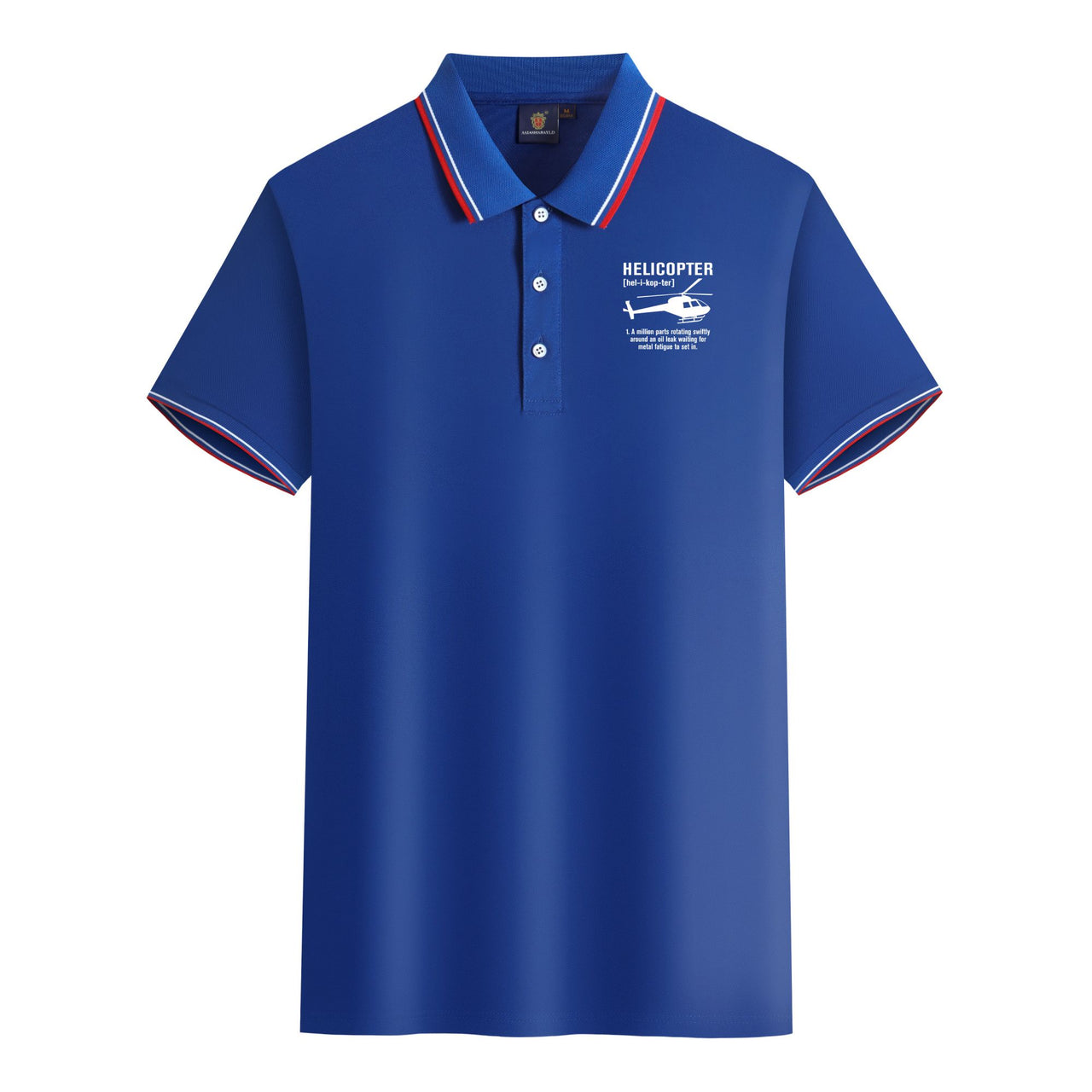 Helicopter [Noun] Designed Stylish Polo T-Shirts