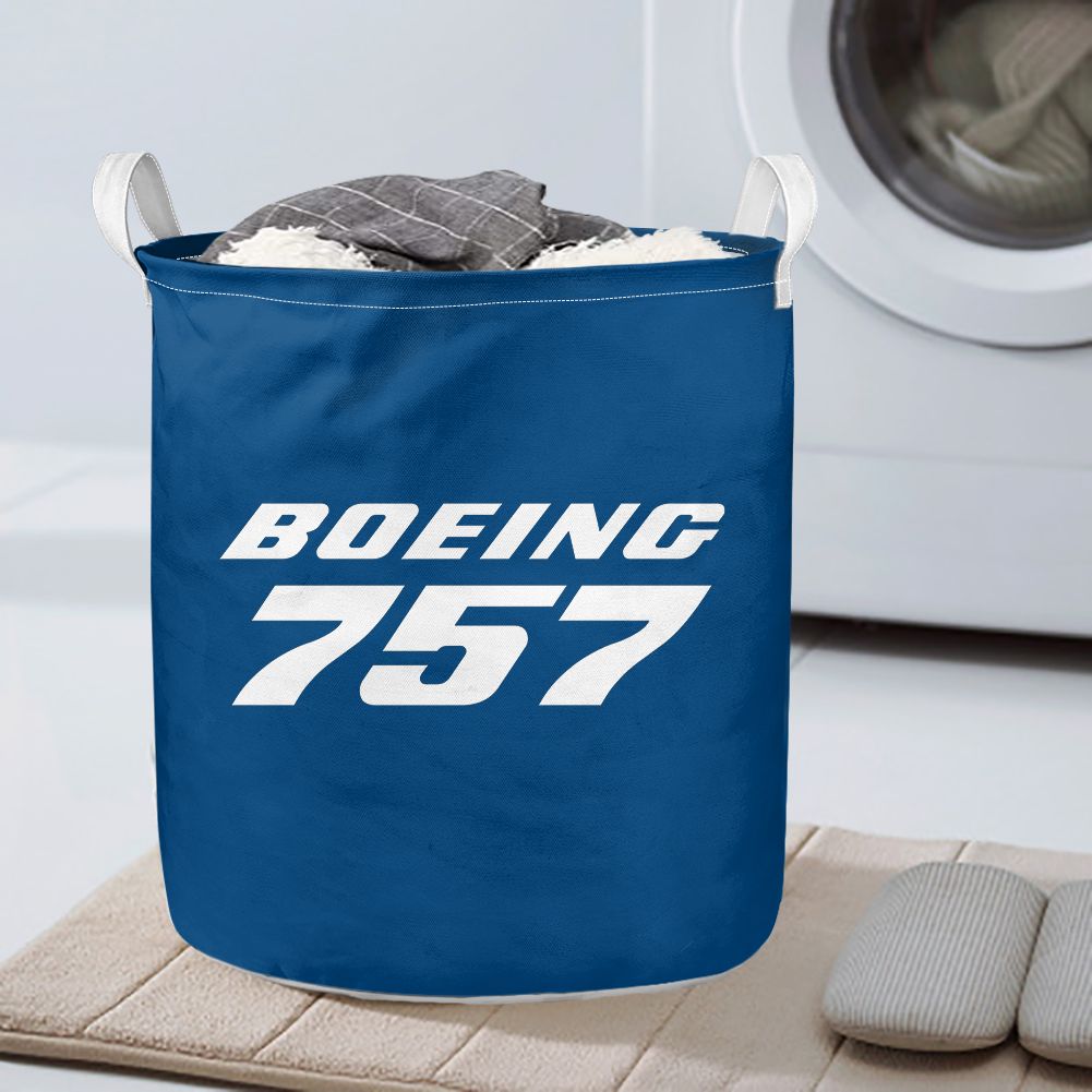 Boeing 757 & Text Designed Laundry Baskets