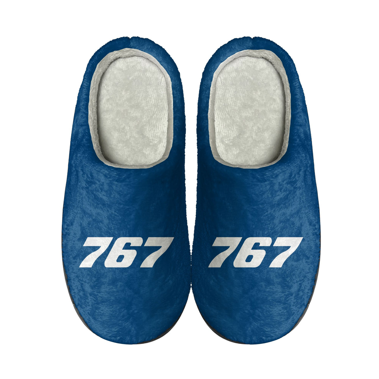 767 Flat Text Designed Cotton Slippers