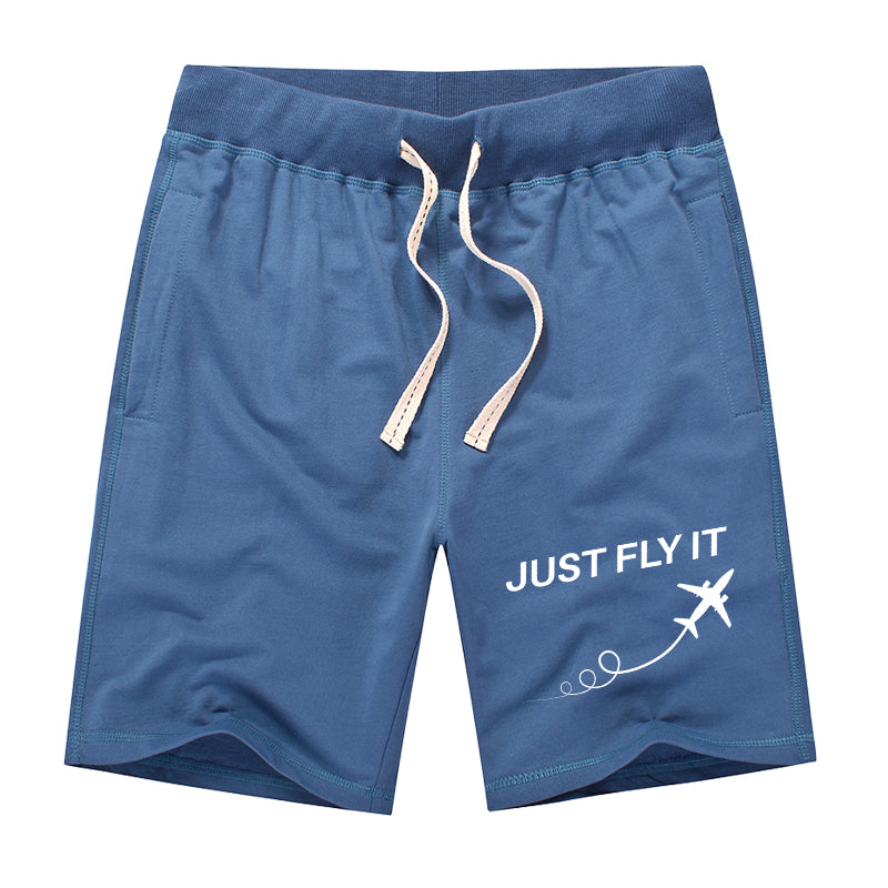 Just Fly It Designed Cotton Shorts