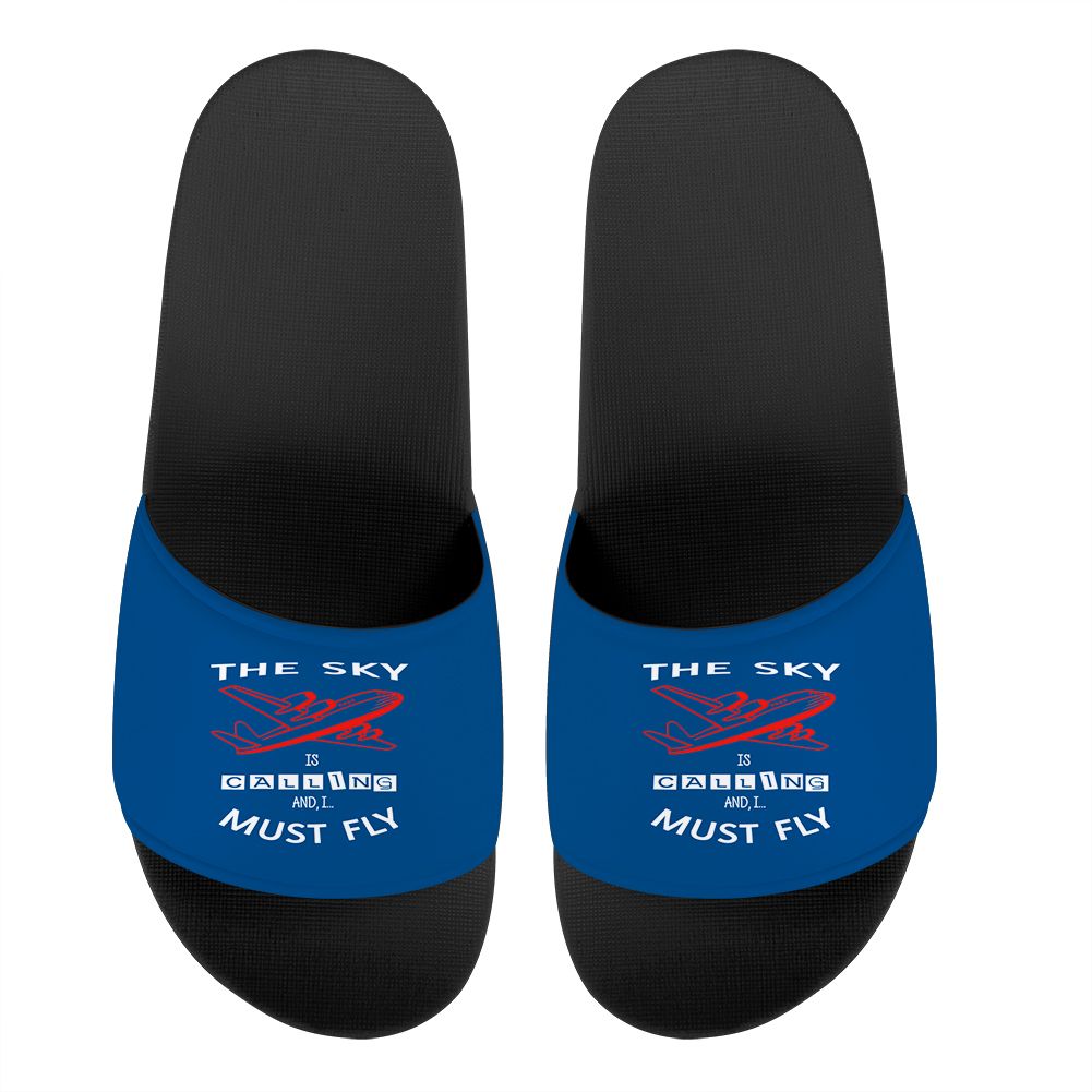 The Sky is Calling and I Must Fly Designed Sport Slippers