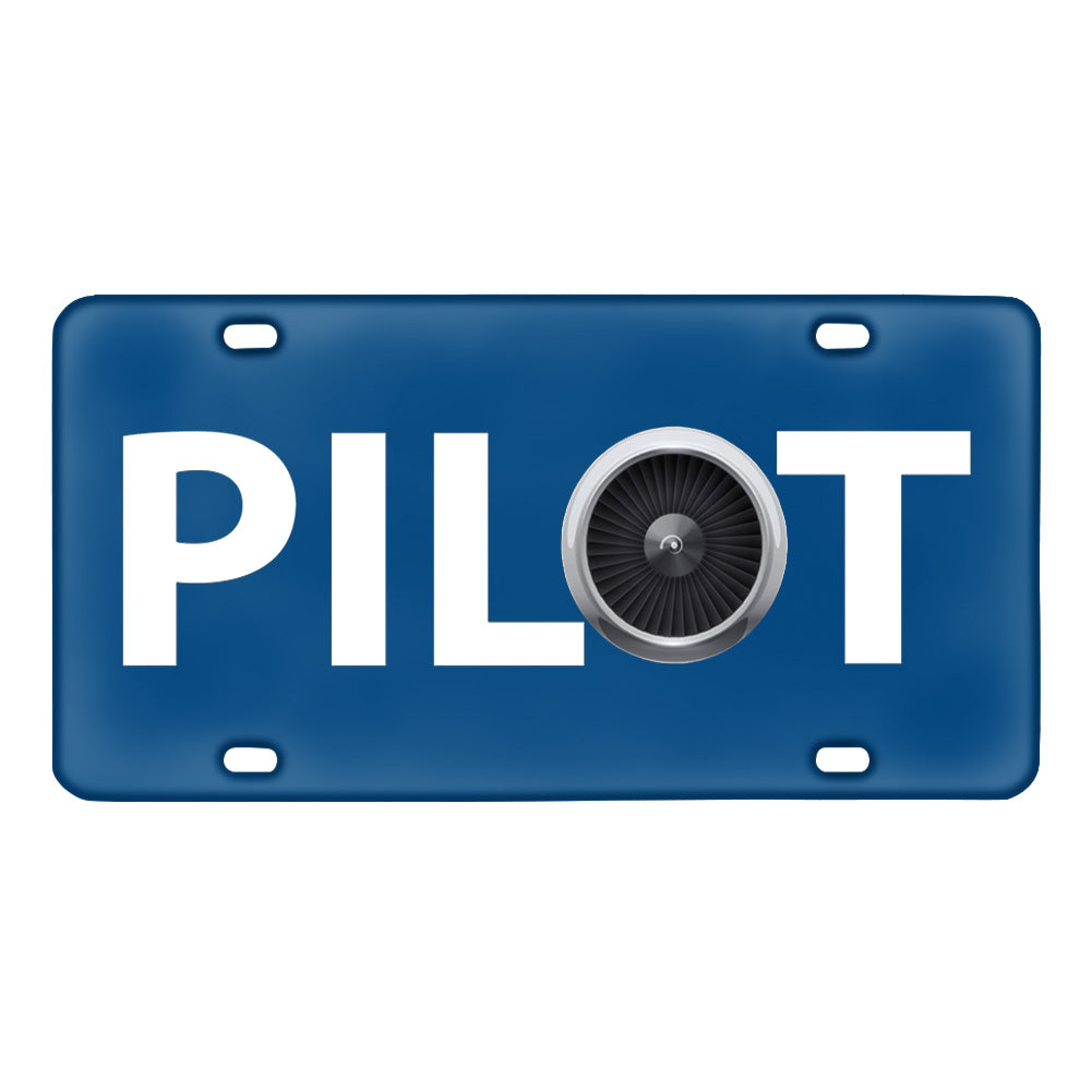 Pilot & Jet Engine Designed Metal (License) Plates